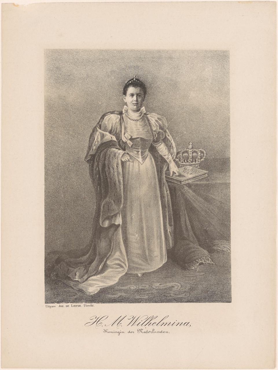 Portret van koningin Wilhelmina (1880-1962)