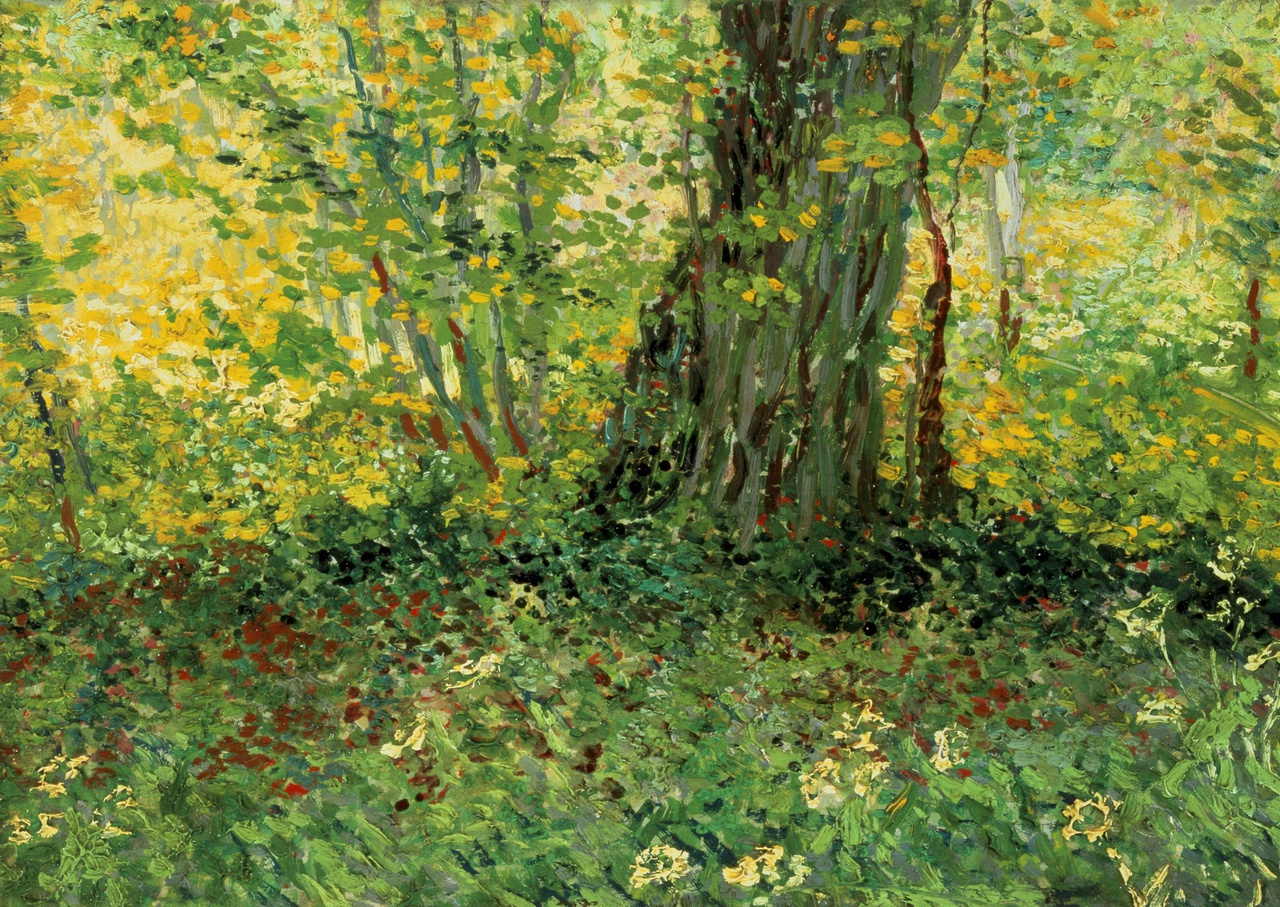 5/5 - Aflevering één van Kunst Centraal gaat over dit schilderij: Sous-Bois, geschilderd door Vincent van Gogh in 1887.