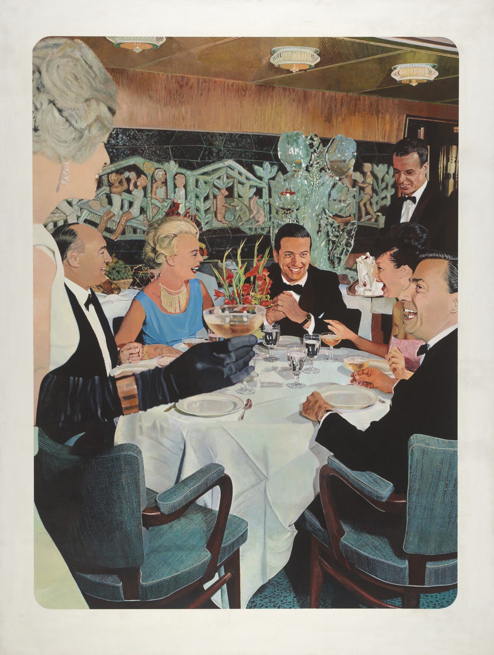 9/11 - Malcolm Morley, Ship’s Dinner Party, 1966, Collectie Centraal Museum