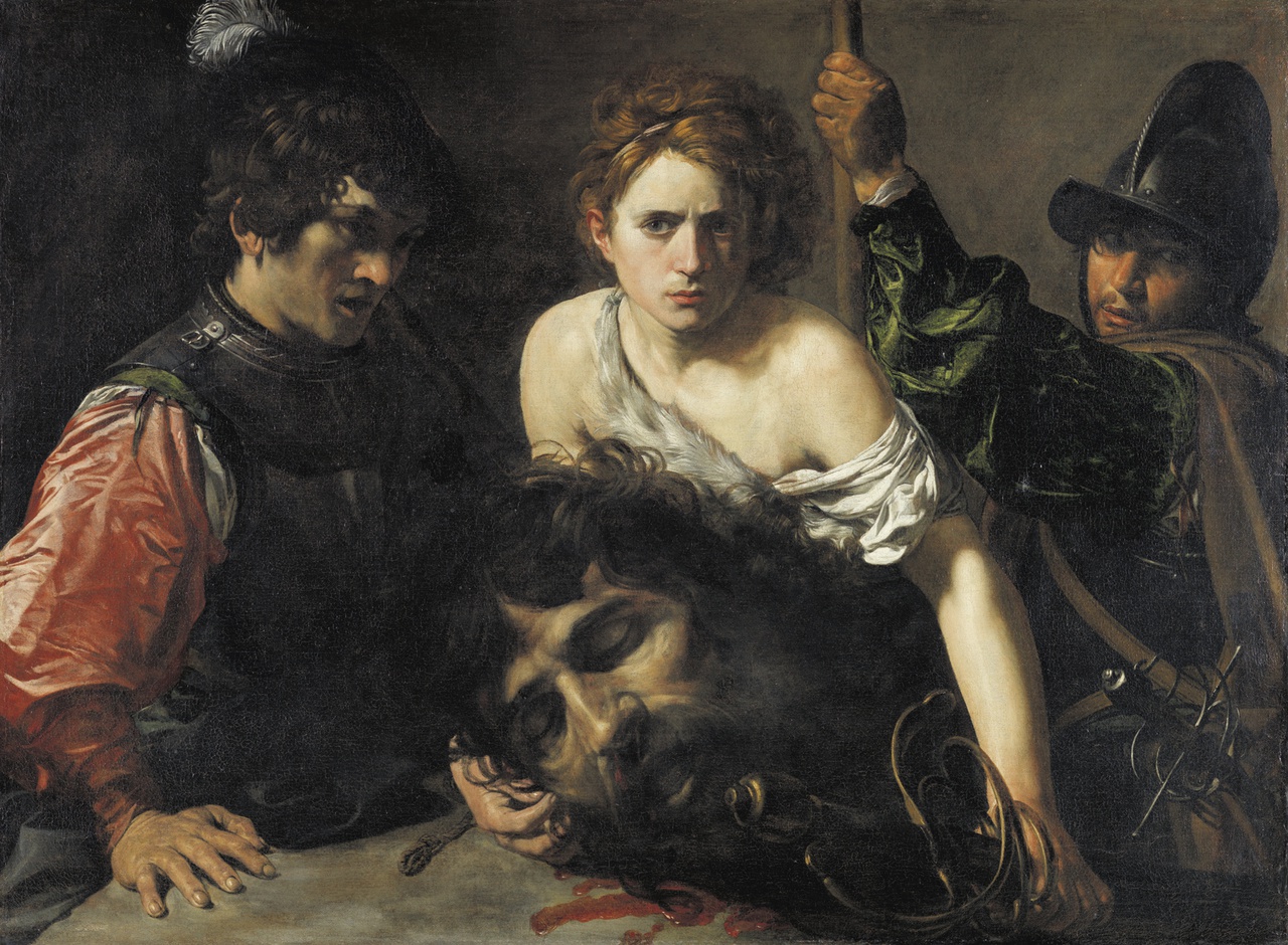 13/36 - Valentin de Boulogne, David met het hoofd van Goliath en twee soldaten, 1620-22, Museo Thyssen-Bornemisza, Madrid